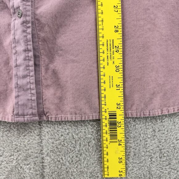 Soft Surroundings Top XL Lavender Button Up Corduroy Embroidered Western Angel - Picture 12 of 15